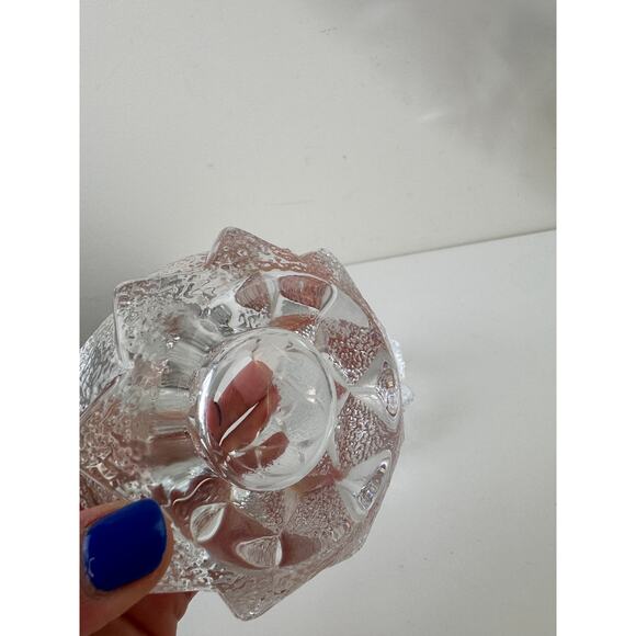 Set of 2 Orrefors Sweden Nimbus Artichoke Votive Heavy Crystal Glass - Picture 4 of 6